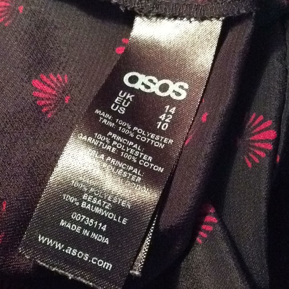 ASOS Black Red Fans Open Back Romper 10 - Picture 13 of 13